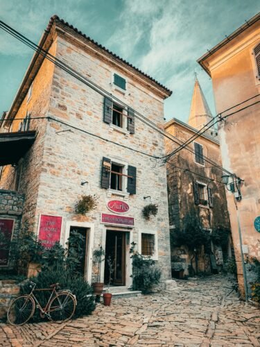 Old Grožnjan Stone House with a Local Store