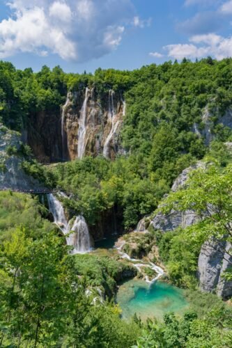 Waterfalls in the Plitvice National Park